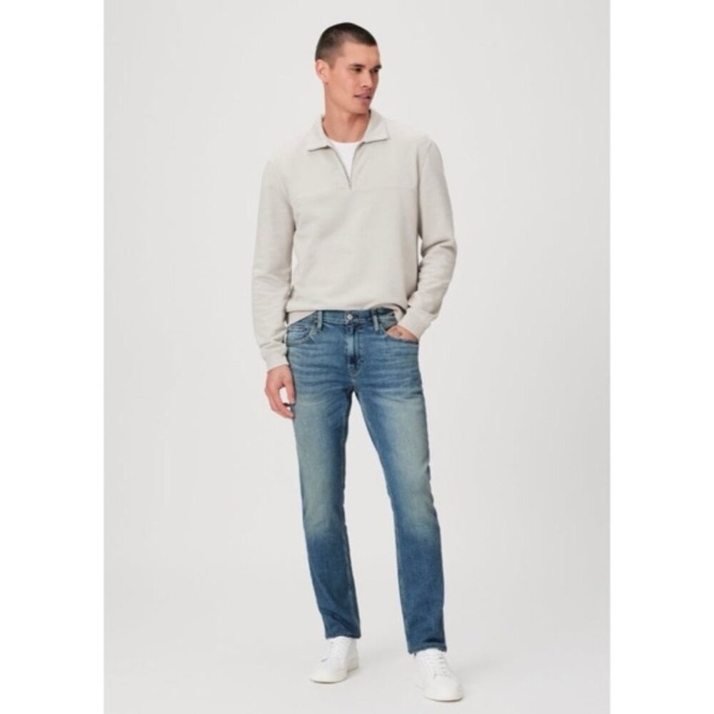Paige Mens Federal Transcend Jeans Slim Straight Fit Medium wash Size 34X28